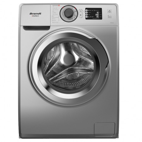 Lave Linge Automatique Front BRANDT 7Kg 1400tr Intellect A+++  Silver - BAM74SS