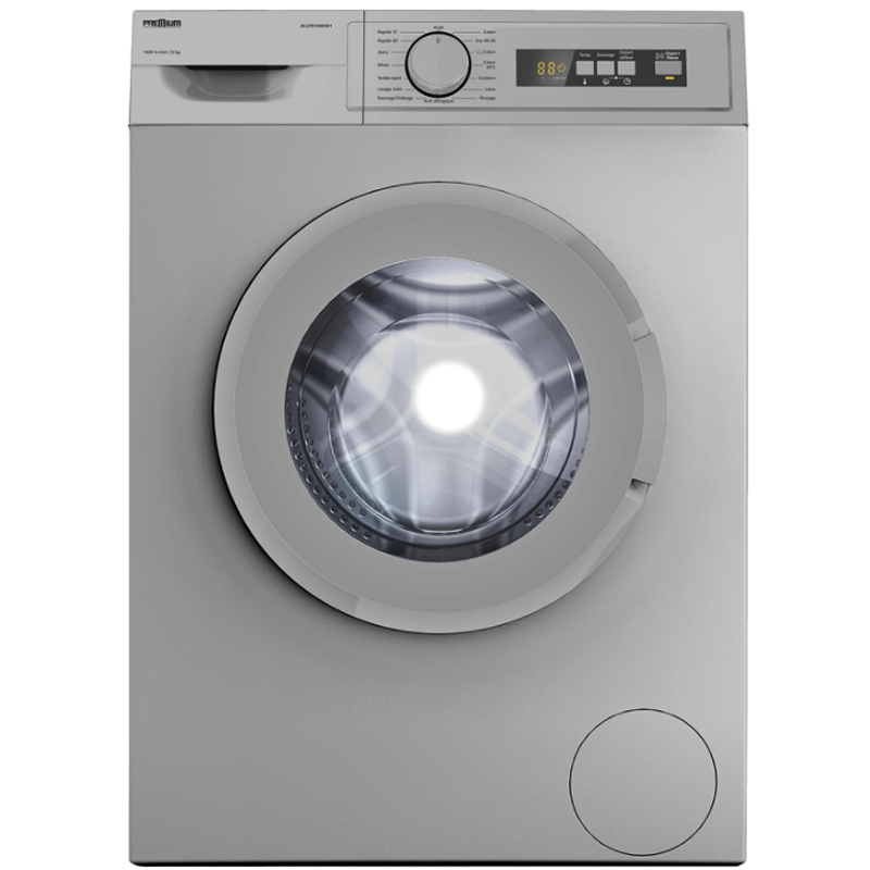Machine à Laver PREMIUM ALLP81.S01 8 KG - 1000 Trs - Silver