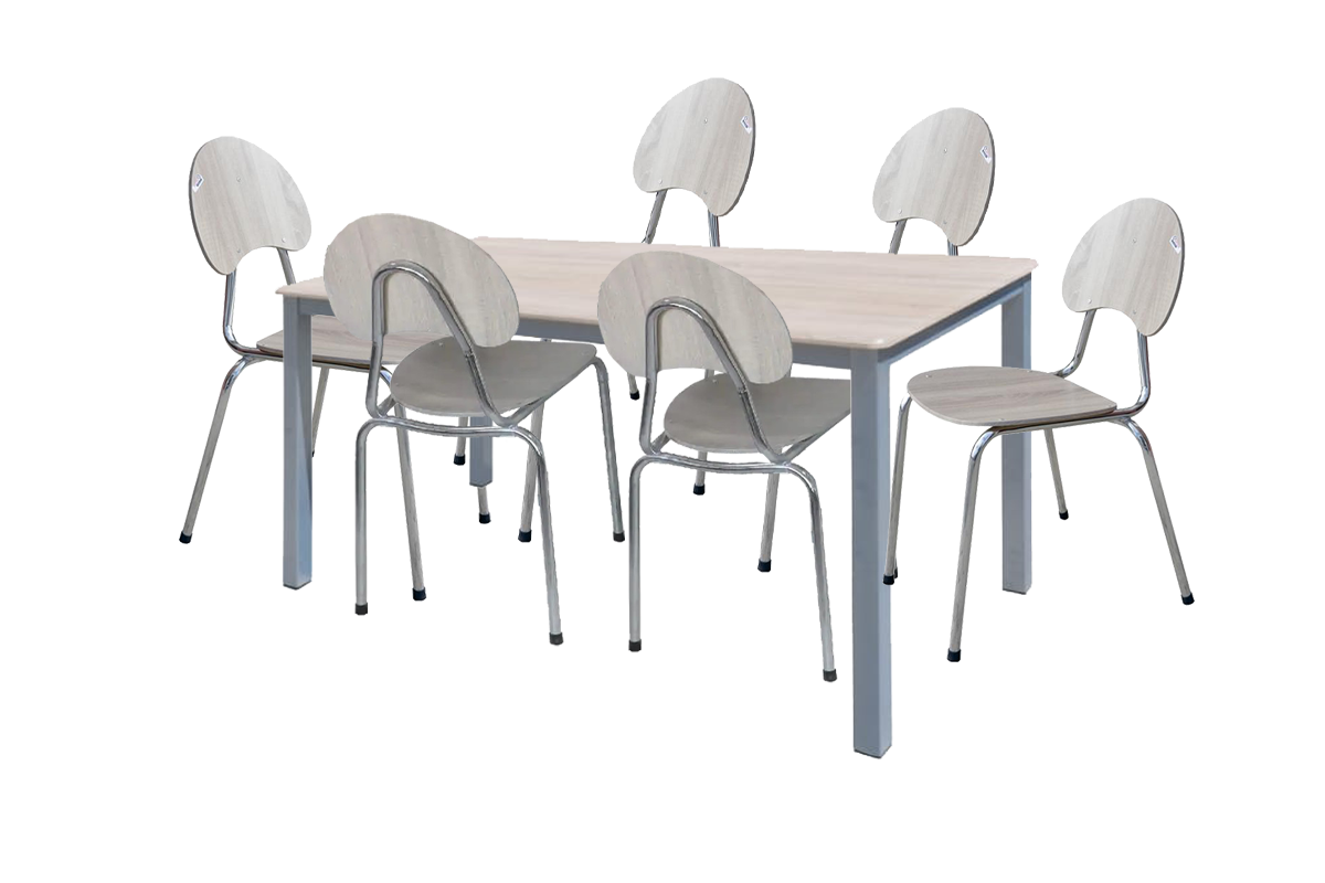 Pack Salle a Manger SOTUFAB Table Serena + 6 Chaises Familia - PACK77CB