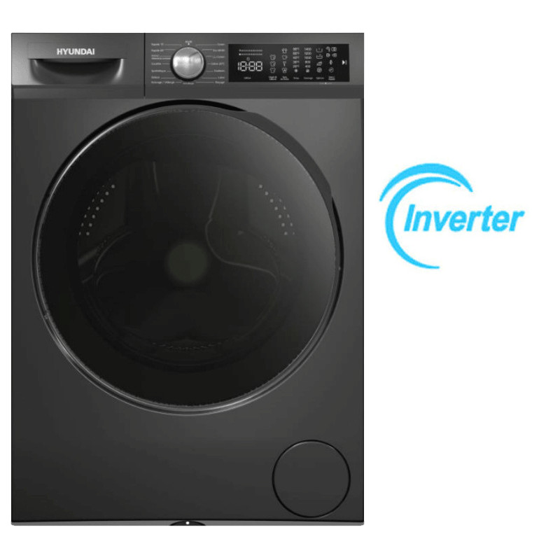 Lave Linge Hyundai HYN-WM1014001-DG0 Inverter  - 10Kg - Dark Gris