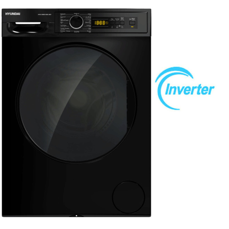 Machine à Laver Hyundai HYN-WM814001.B02 Inverter - 8 Kg - 1400 Trs - Noir