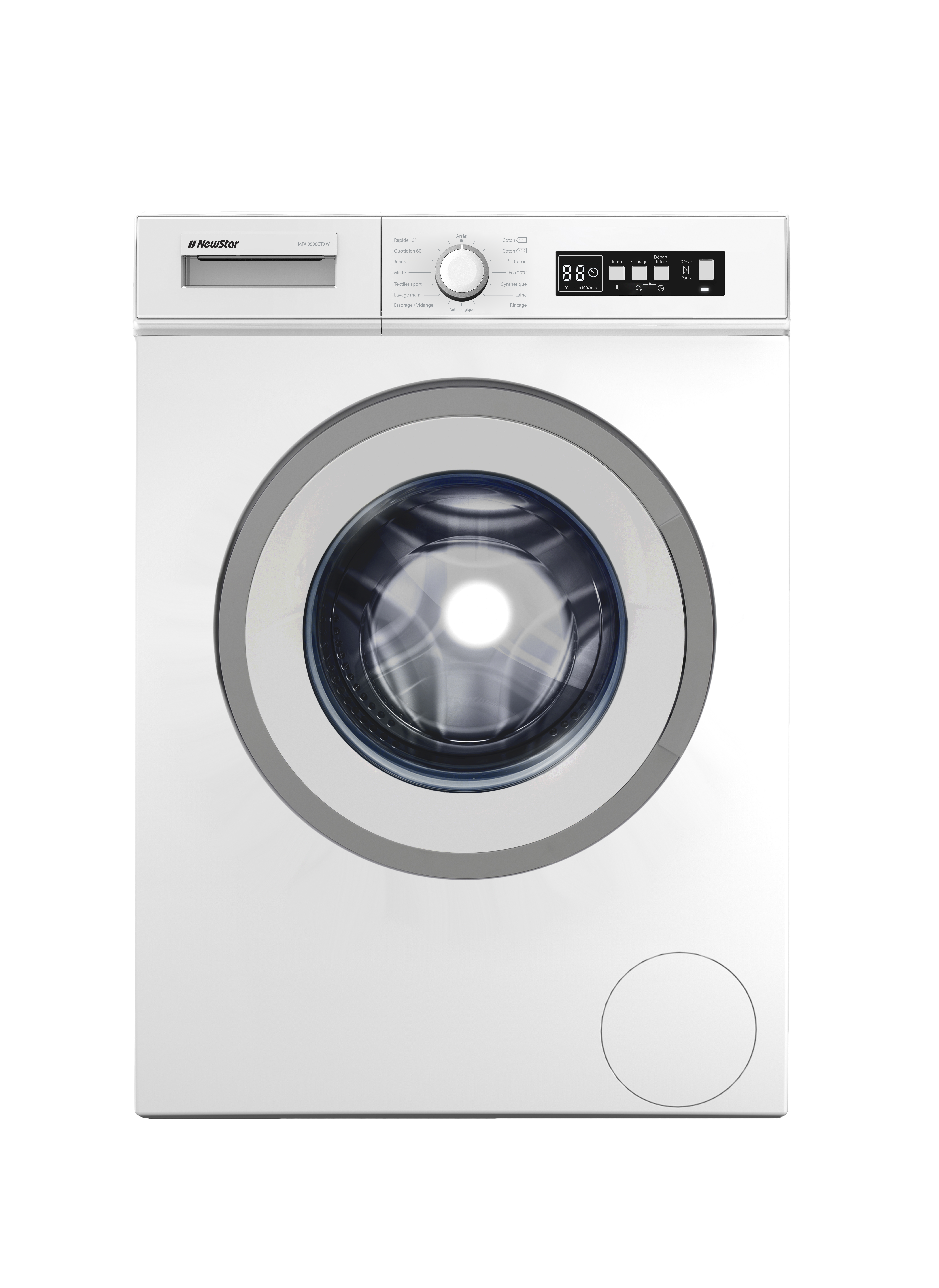 Machine à laver Frontale NEWSTAR  MFA0508CT0 W - 5 Kg - Blanc