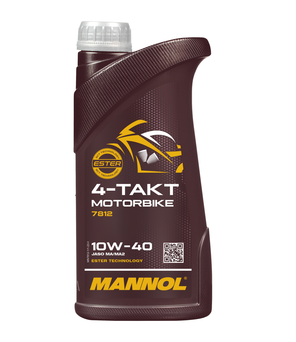Huile MANNOL 4T 10W40 7812 JASO MA/MA2 ESTER TECHNOLOGY - 1L