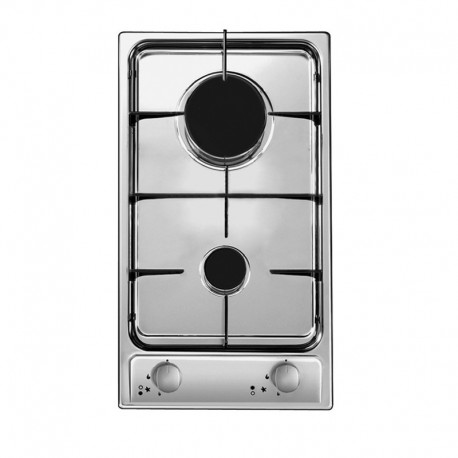 Plaque de cuisson gaz inox 2 feux encastrable