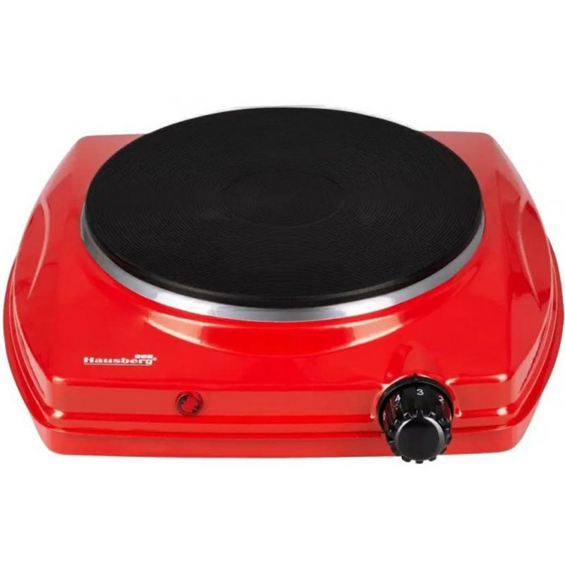 Plaque De Cuisson Électrique Hausberg 1500W Rouge - Electro Chaabani vente  electromenager