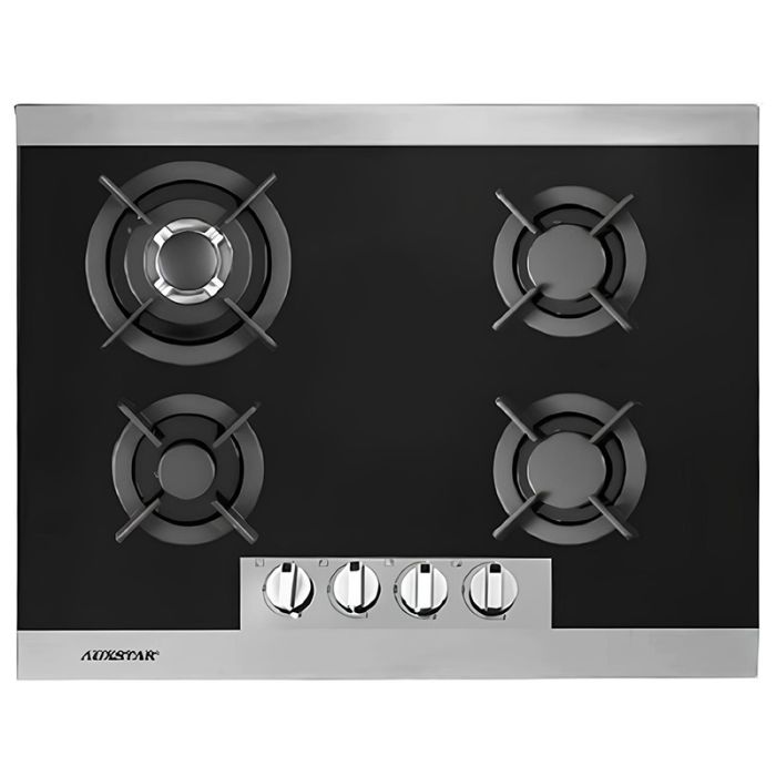Plaque De Cuisson Encastrable AUXSTAR VIT 400V FT-F 4 Feux - Fonte - Vitro Noir
