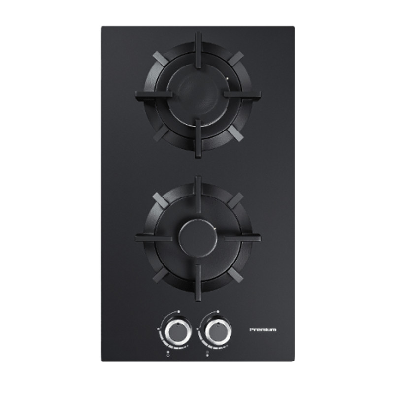 Plaque de Cuisson Encastrable Premium AP32.BS02 - 2 Feux - 30Cm - Noir
