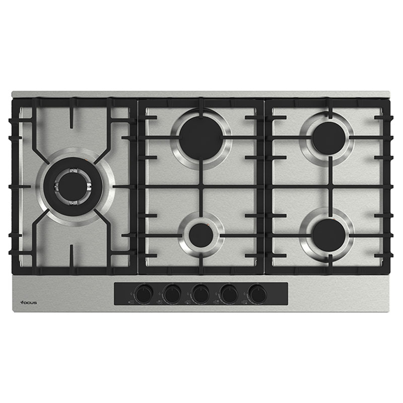 Plaque De Cuisson Encastrable FOCUS F.8014XS - Thermocouple - 5 Feux - 90cm - Inox