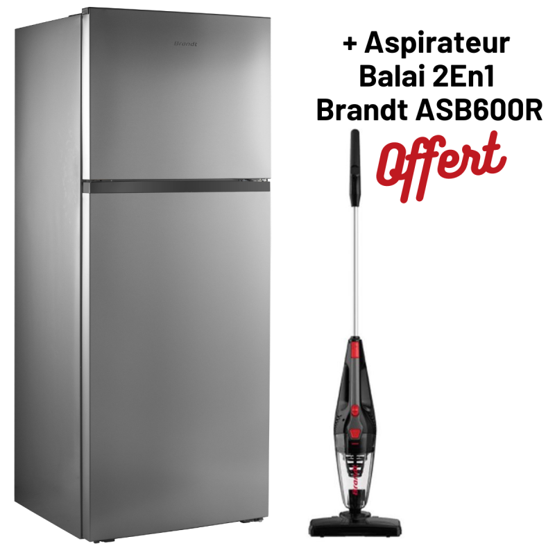 Réfrigérateur BRANDT BD5010NX 500 Litres NoFrost - Inox + Aspirateur Balai Offert
