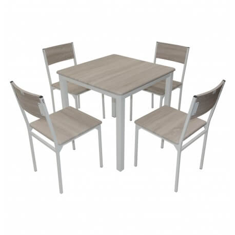 PACK SALLE A MANGER TABLE SERENA + 4 CHAISES SERENA PACK03
