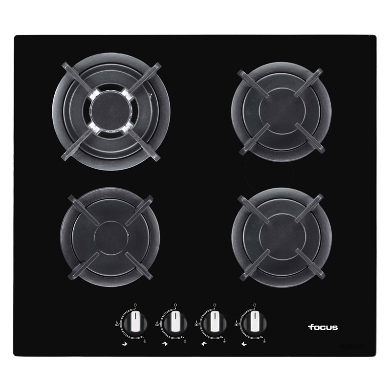 Plaque De Cuisson Focus 4 Feux 60 Cm Vitro Noir - F.4015BS