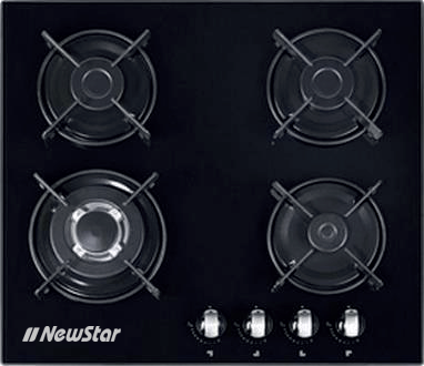 Plaque De Cuisson NEWSTAR 3+1 GEBF 4 Feux 60 cm - Noir