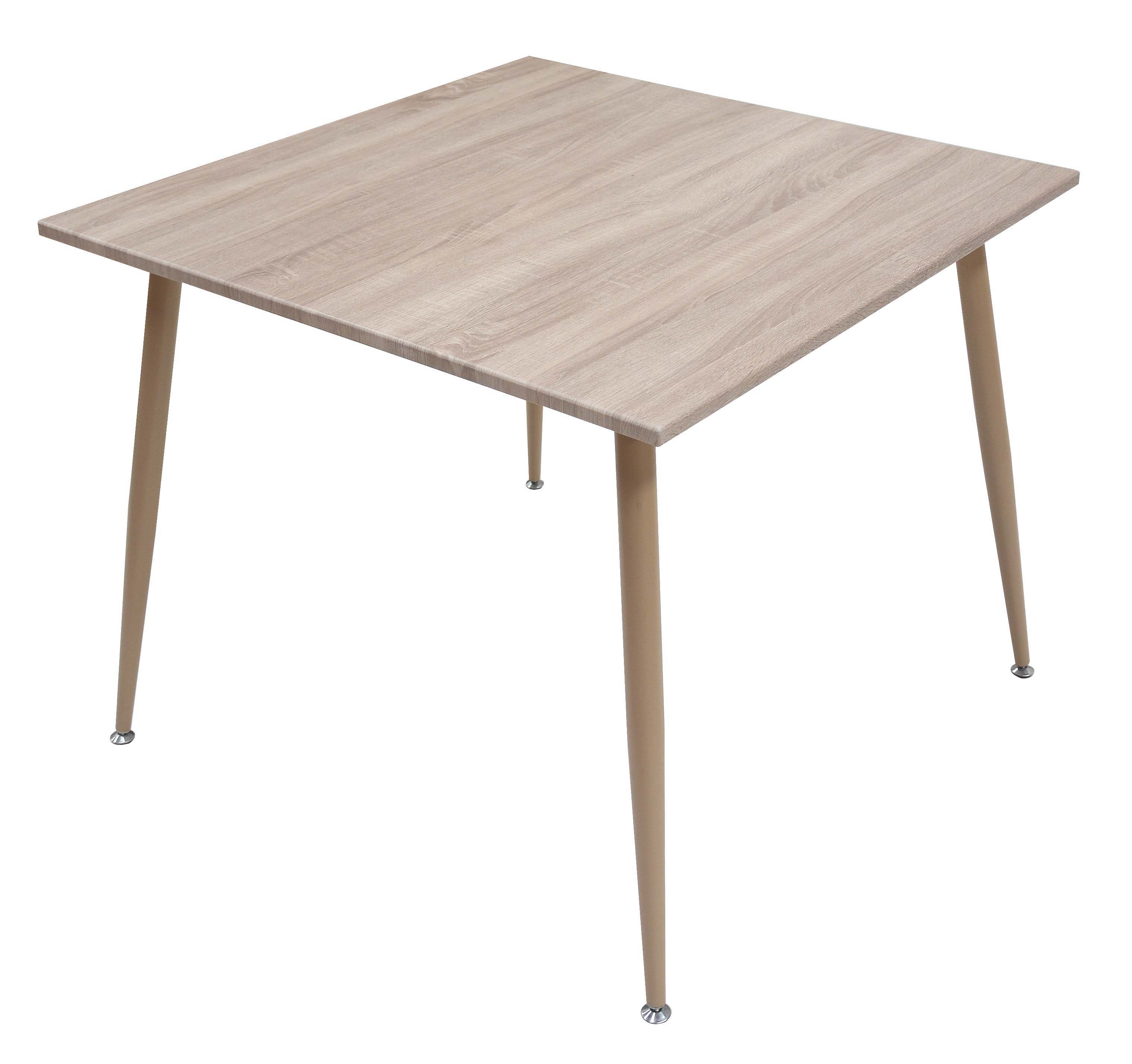 TABLE TIVOLI PVC CHENE BRUT 90 x 90 TC0071CB-GR