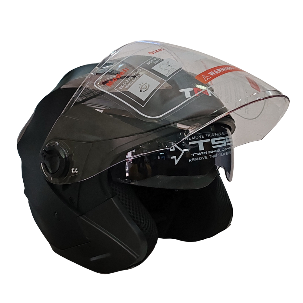CASQUE MODEL JET TNN NOIR MATTE  - L