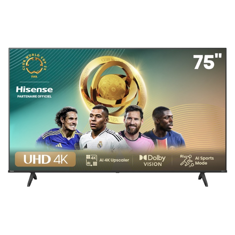 Téléviseur LED HISENSE 75A6500N  75" Smart Série 4K ULTRA HD Google TV - Noir