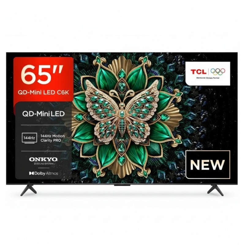 Téléviseur Qled Mini Led TCL 65C6K  65" Smart Google Tv 4K - Noir