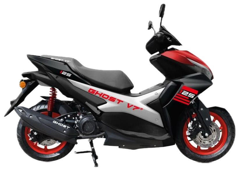 SCOOTER GHOST V7 125CC - NOIR / ROUGE