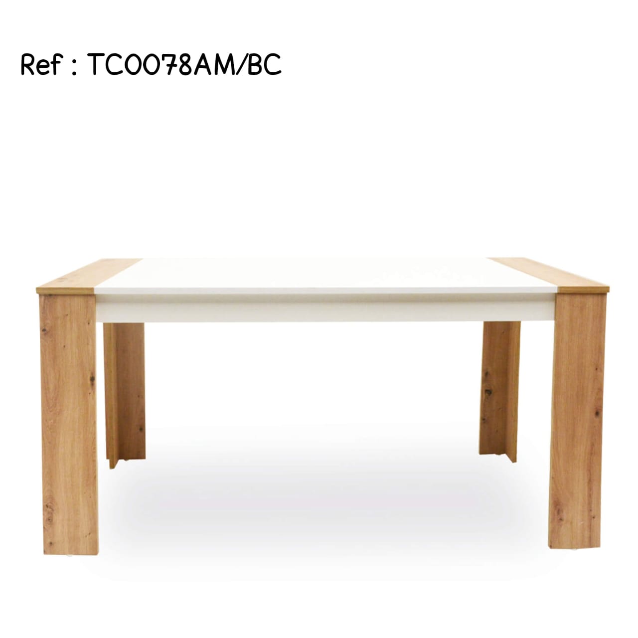Table Salle a Manger SOTUFAB CORAL - Amazona / Blanc- TC0078AM/BC