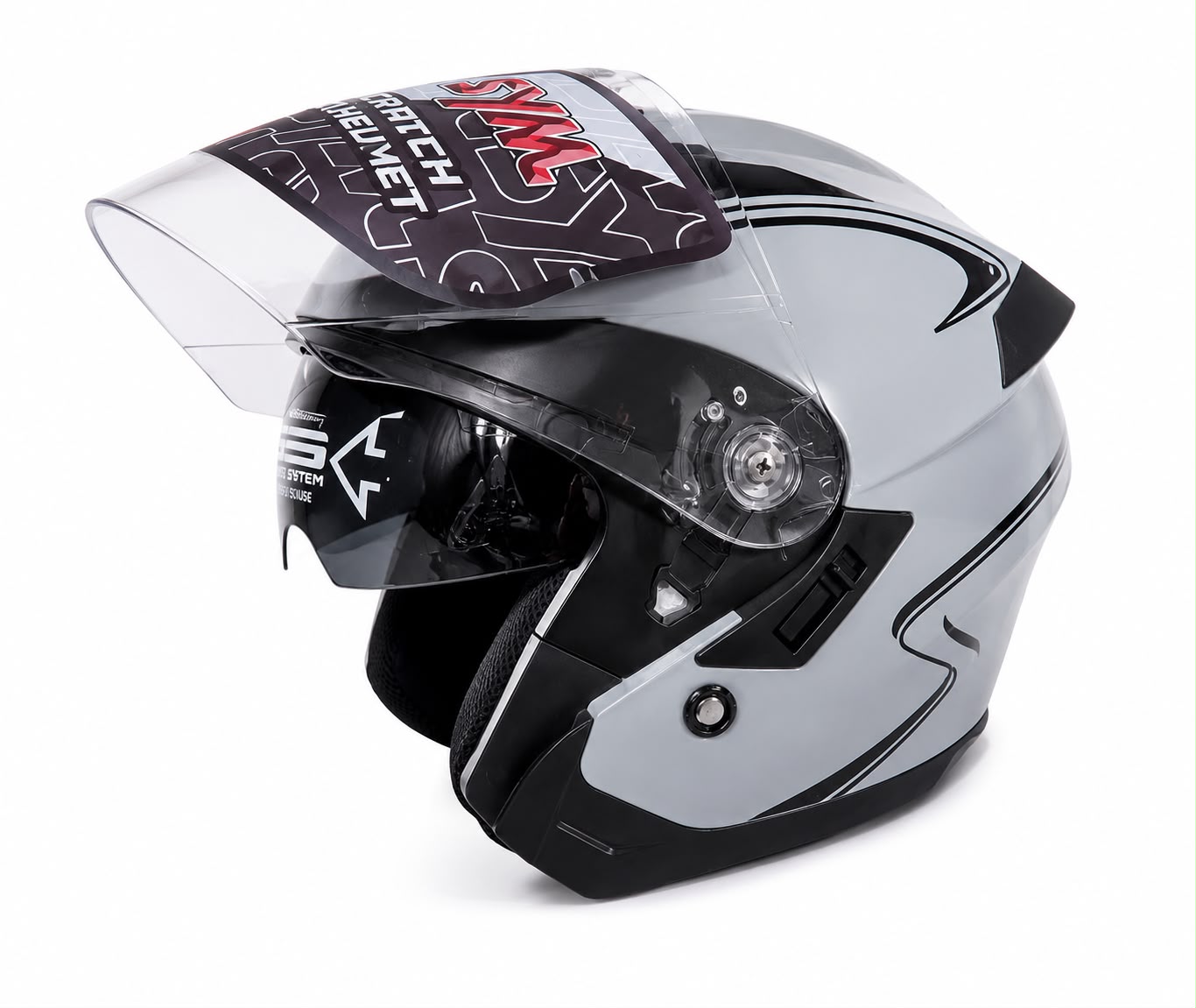 Casque sym GRIS BRILLANT - M