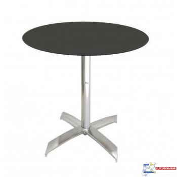 Table Ø60cm COMPACT SOCLE X ALU  TBIS105