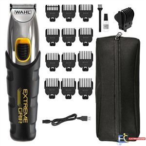 TONDEUSE A BARBE WAHL SANS FIL EXTREME GRIP - 09893-0440  - Noir et Silver