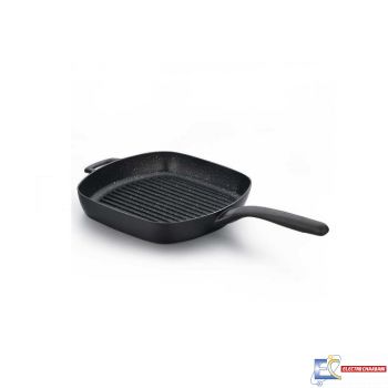 Korkmaz Poêle à Griller - Carrée - Gusto - Ø28cm - Noir - A1373