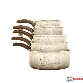 Set De 5 Casseroles Martef  - Granite - Beige