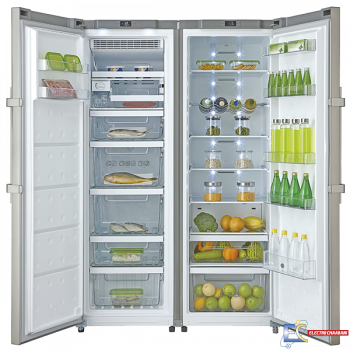 Réfrigérateur HOOVER Side By Side Twins - Inox - 120 Cm - HLF1864XM + HFF1864XM