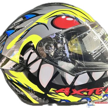 CASQUE AEROSTAR INTEGRAL AXTER D4 XL - NOIR/JAUNE FLUO