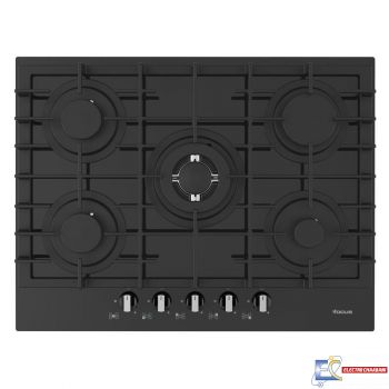 Plaque de Cuisson FOCUS F406B 5 Feux - 70 cm - Vitro Crystal Noir