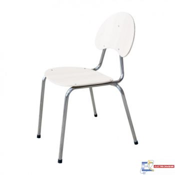 Chaise Chromé SOTUFAB Familia Assise chene brut - CHC0019CB