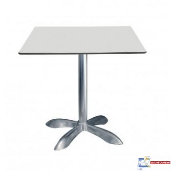 Table 70x70cm COMPACT SOCLE 4 PIEDS ALU TBIS100