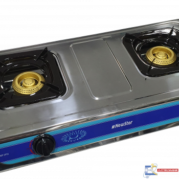 Réchaud à Gaz 2 Feux Automatique NEWSTAR - 2FSS - Inox