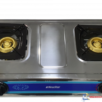 Réchaud à Gaz 2 Feux Automatique NEWSTAR - 2FSS - Inox