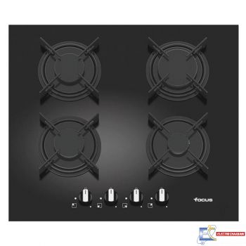 Plaque de Cuisson Vitro Crystal FOCUS F.409B 4 Feux Noir - 60 cm