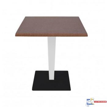 Table BEAU RIVAGE 70x70cm BLANC ROTIN TBIS113
