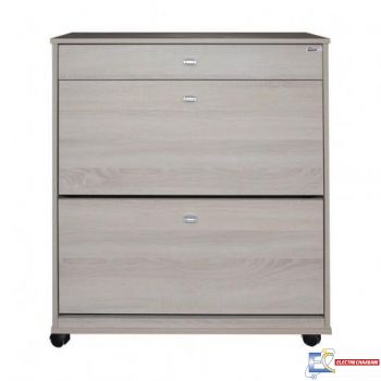 Porte Chaussures SOTUFAB 2P + 1T LARGE STRATIFIE Chêne Brut PC42CB