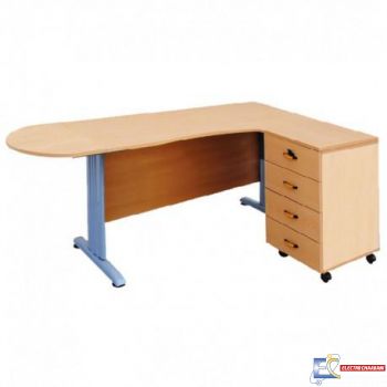 Bureau OPERATEUR BASE + EXTENSION LATERAL + 4 TIROIRS BO012