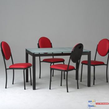 Table Agatha + Vitre Sablé 120*80