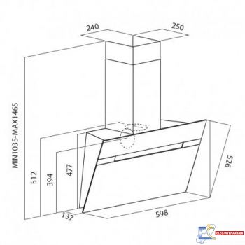 Hotte Design Focus F.611B 60 cm Noir