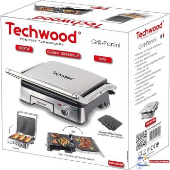 Grill viande Techwood a contact XL - TGD-2018D - 2000W