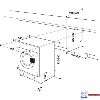 Lave linge encastrable Whirlpool 7kg - Blanc - BI WMWG 71484 FR