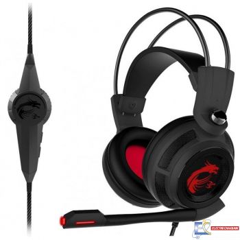 MICRO CASQUE GAMER MSI DS502 NOIR + SUPPORT CASQUE OFFERT