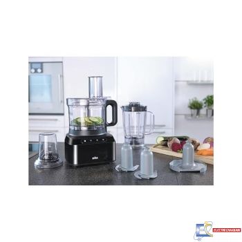 Braun Robot multifonction - FP3132BK - 800W - 2,1L - blender 1,2L - 2 vitesses + pulse