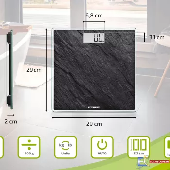 Pèse Personne SOEHNLE STYLE SENSE COMPACT - 63881 - 180KG - Noir