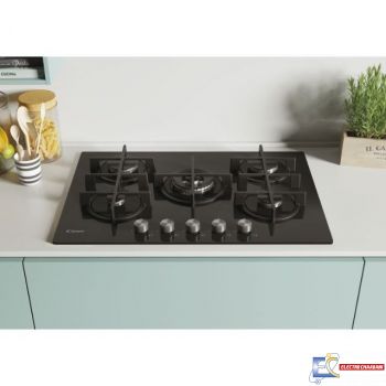 Plaque De Cuisson CANDY 5 Feux Vitro Noir CVG74WPB