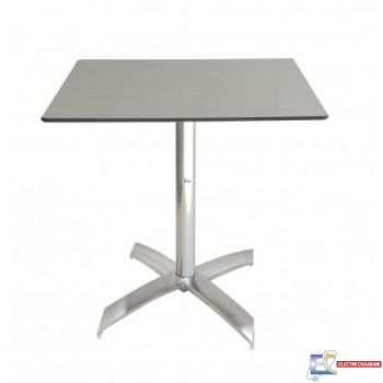 Table 70x70cm COMPACT SOCLE X ALU TBIS108