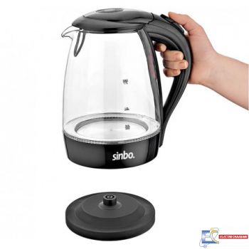 Bouilloire En Verre Sans Fil SINBO SK-7338 2200W Noir
