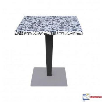 Table BEAU RIVAGE 70x70cm GRIS FONCE ROTIN TBIS113