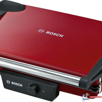 Bosch TFB4402V – Grill Plancha Electrique – Avec 5 niveaux de température ajustables – 1800 W – Rouge